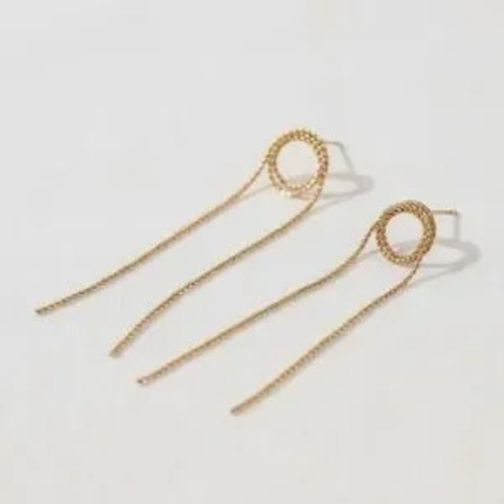 Gold Plated Tassel Earrings (2707)